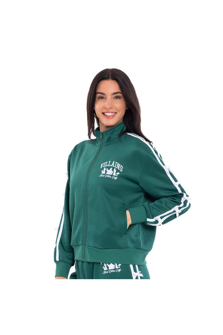 Princess Athletic Zip-Up Track Jacket, Alternate, color, Green Disney Villains
