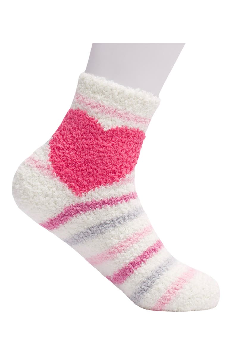 Juicy Couture Assorted 4-Pack Juicy Stripe Softee Ankle Socks, Alternate, color, Ivory