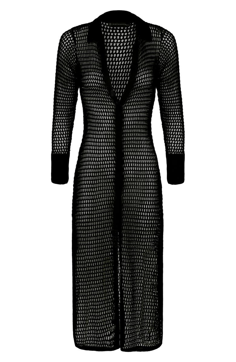 ViX Paula Hermanny Jenne Open Knit Cover-Up, Alternate, color, Black
