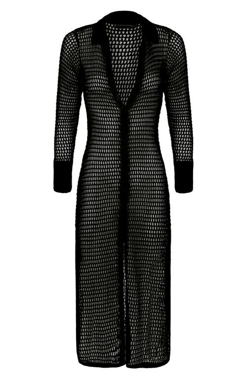 Vix Paula Hermanny Jenne Open Knit Cover-up In Black