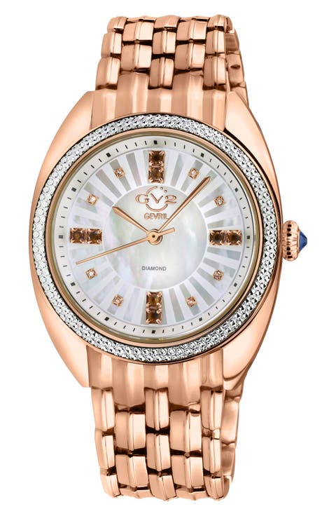 Palermo Gemstone Embellished Bracelet Watch, 35mm
