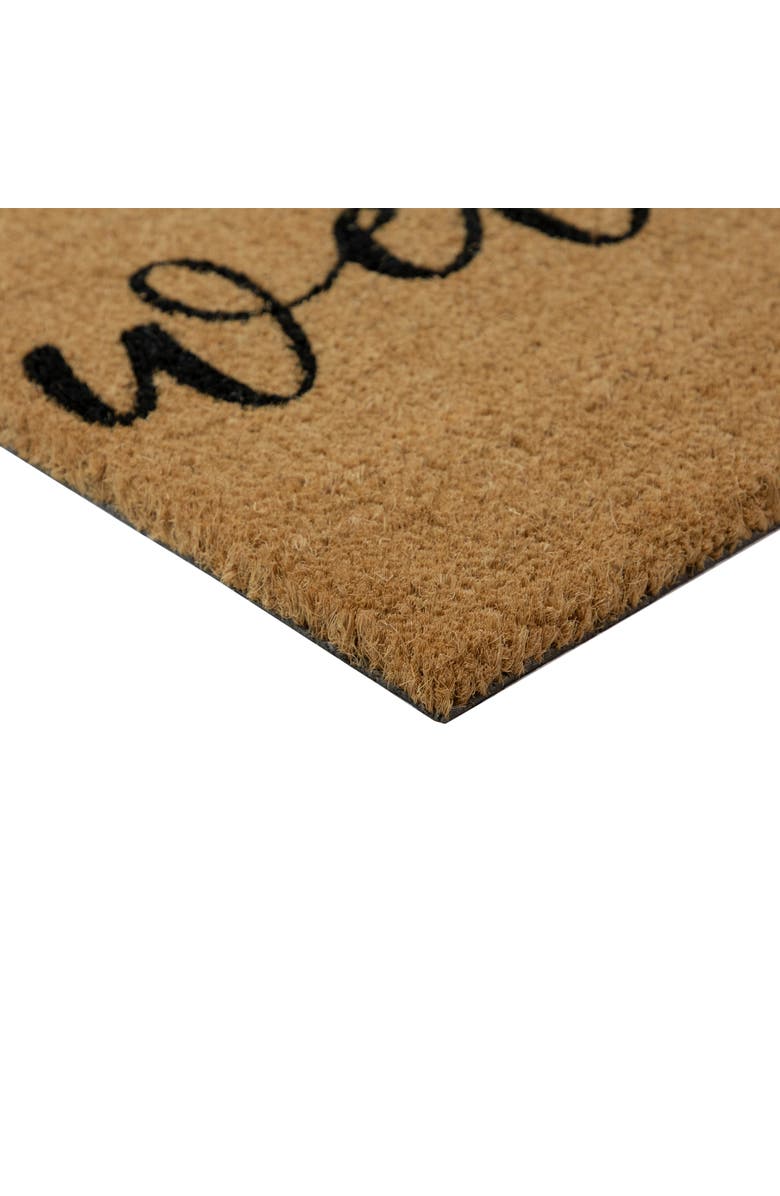 Northlight Natural Coir Pumpkin "Welcome" Halloween Doormat - 18" x 30", Alternate, color, Brown