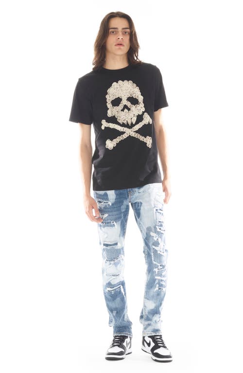 Cult Of Individuality Rocker Ripped Bleached Slim Fit Jeans