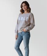 ABLE Soft Crew Sweatshirt Bone