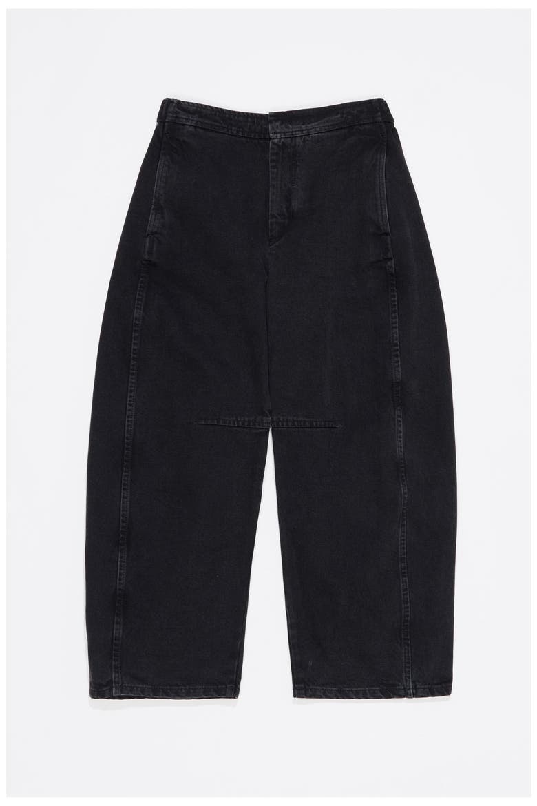 Barrel Cut Ankle Jeans, Main, color, WASHED DENIM BLACK