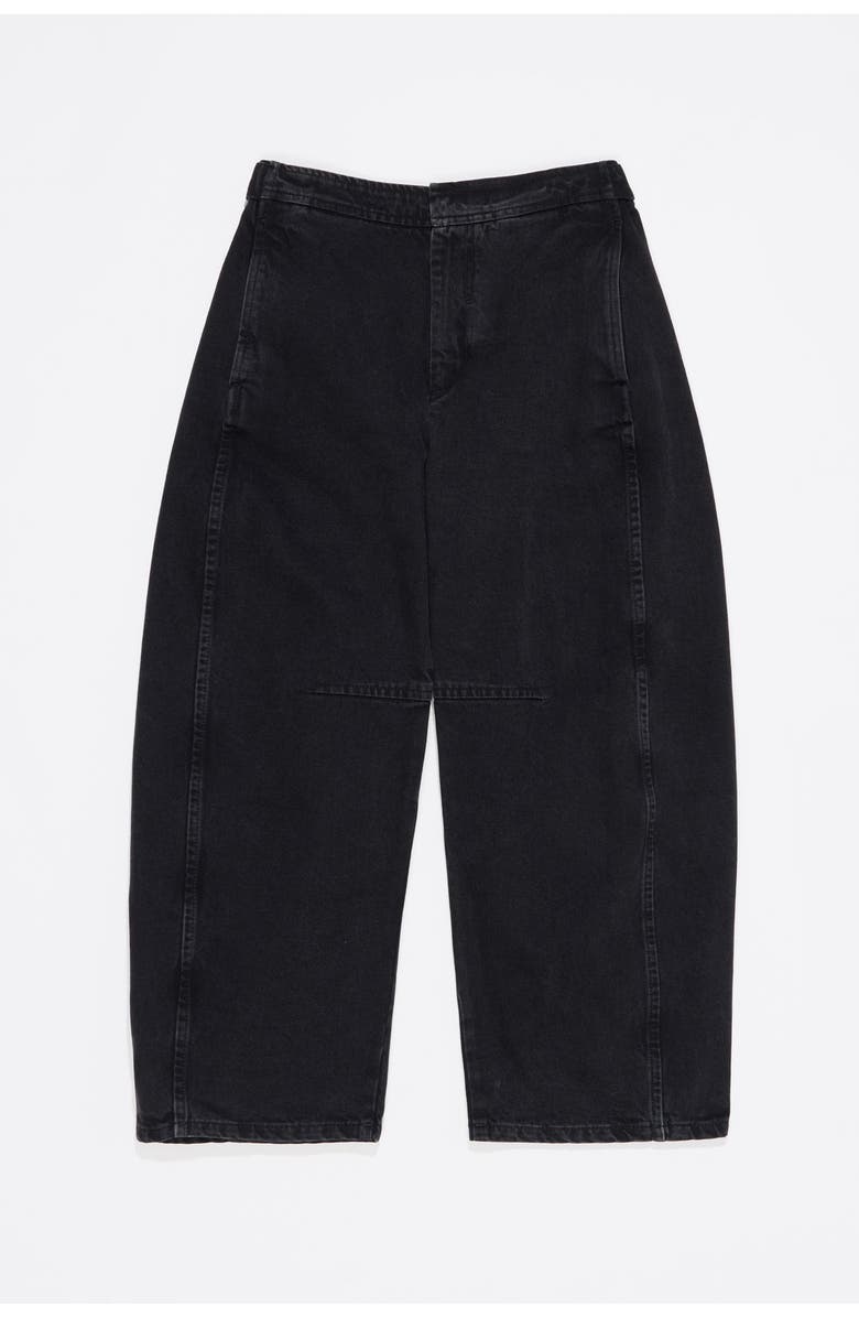 Bimba y Lola Barrel Cut Ankle Jeans, Main, color, Washed Denim Black