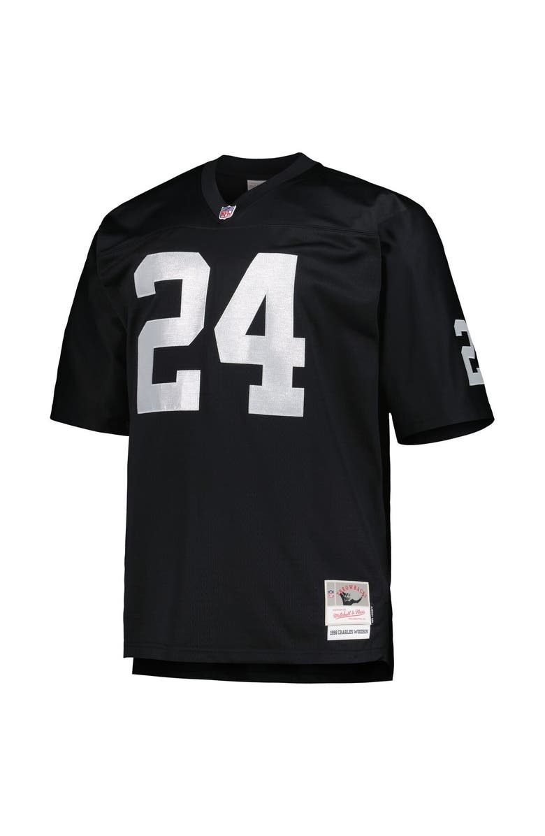Mitchell & Ness Men's Mitchell & Ness Charles Woodson Black Las Vegas Raiders Big & Tall 1998 Retired Player Replica Jersey, Alternate, color, Black