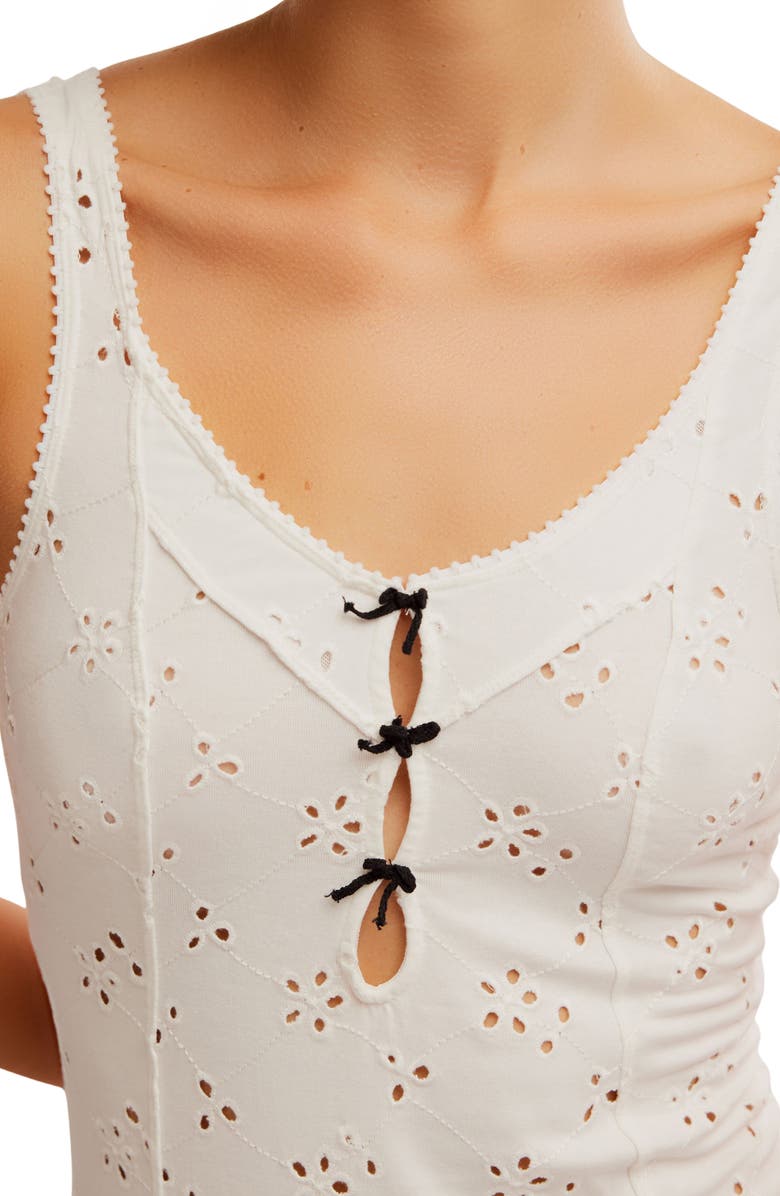 Free People Full Bloom Embroidered Bodysuit, Alternate, color, Ivory
