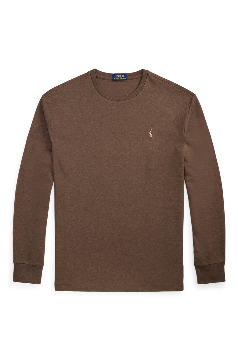 Soft Touch Long Sleeve T-Shirt, Alternate, color, BROWN MU
