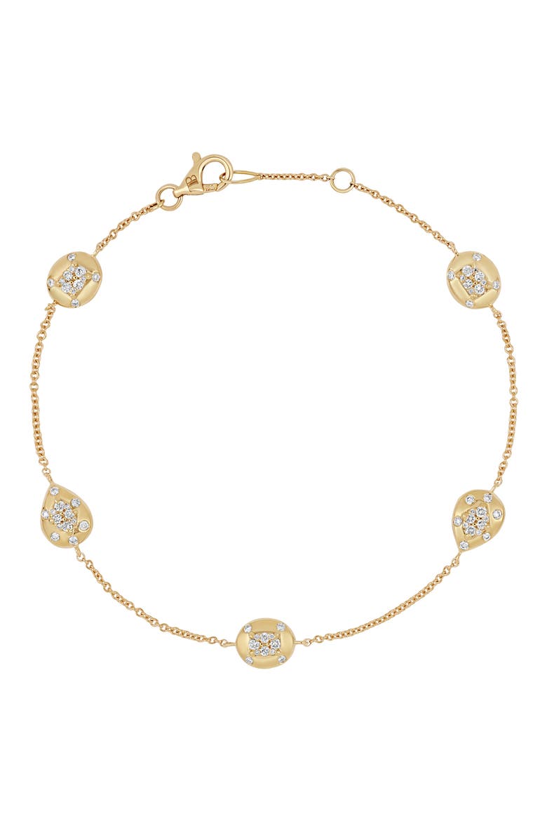 Mika 18k Gold Diamond Line Bracelet, Main, color, 18KY