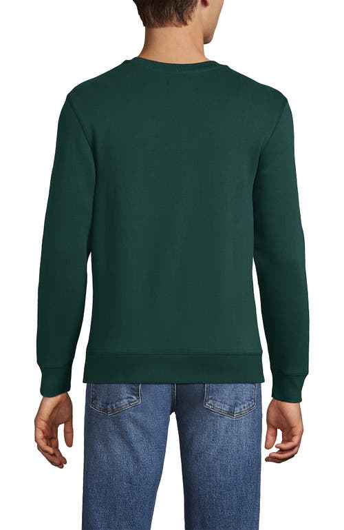 Lands' End Long Sleeve Serious Sweats Crewneck Sweatshirt In Green