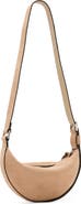 AllSaints Half Moon Suede Crossbody Bag