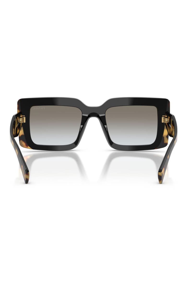 53mm Rectangular Sunglasses, Alternate, color, BLACK/MEDIUM TORTOISE / GREY G