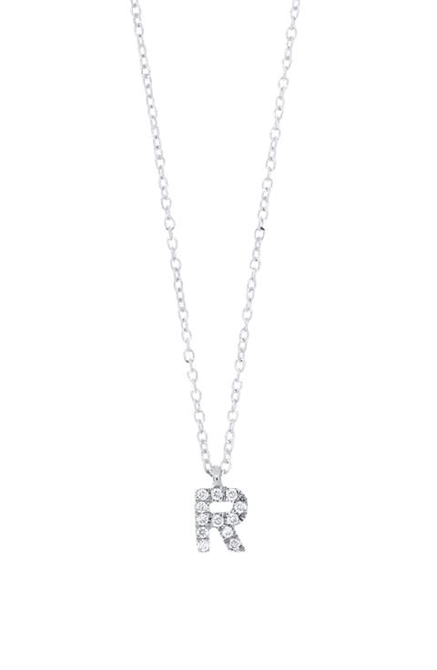 Icon Diamond Initial Pendant Necklace