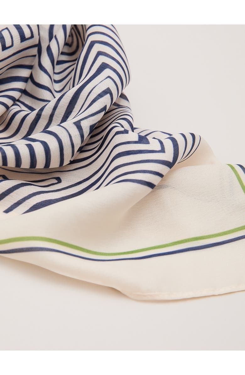 Phase Eight Printed Satin-Finish Scarf, Alternate, color, Cream