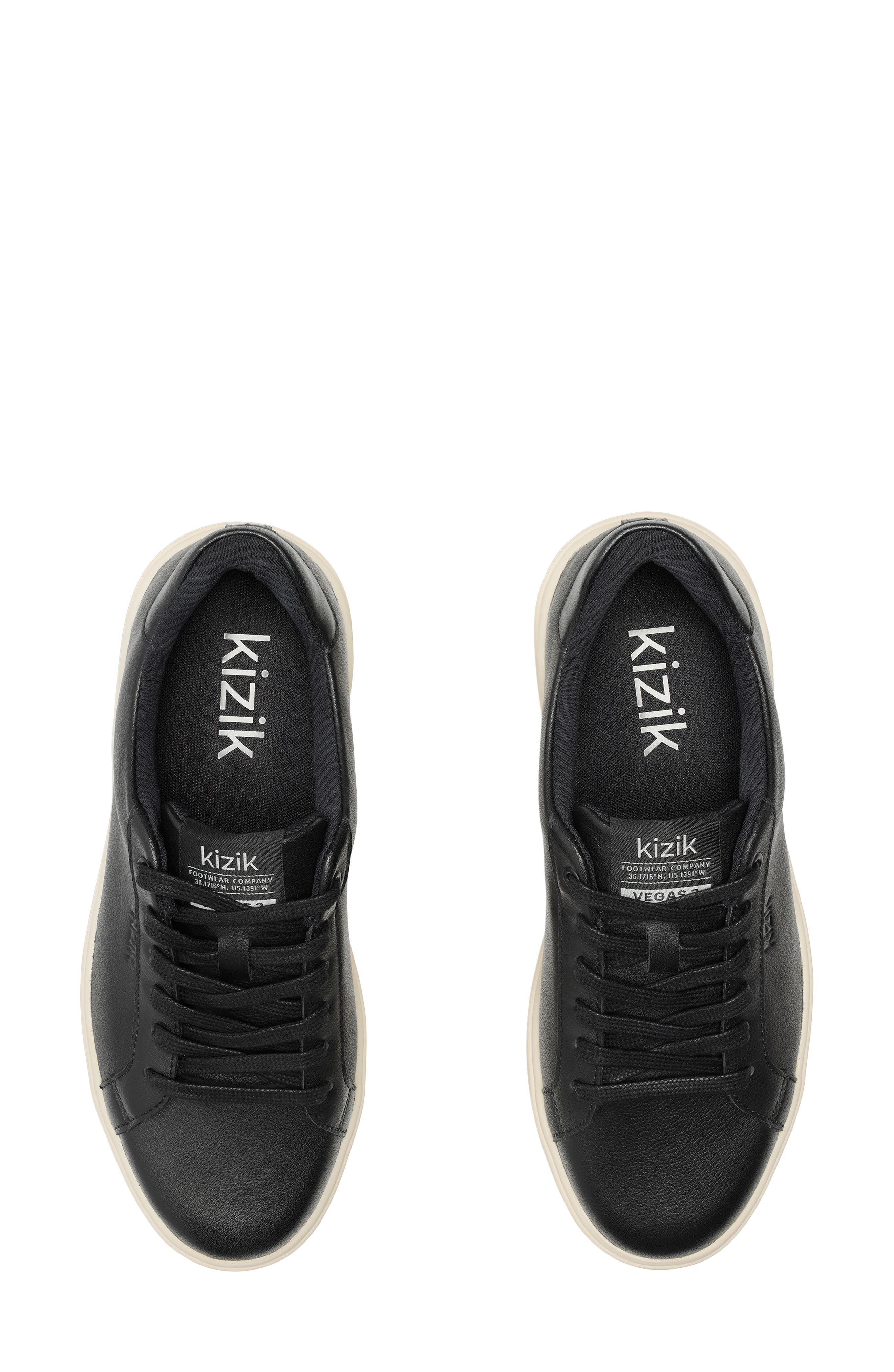 Kizik Vegas 2 Sneaker, Alternate, color, Black/ Pristine
