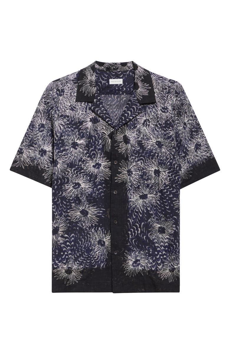 Dries Van Noten Carltone Floral Embroidered Camp Shirt, Alternate, color, 