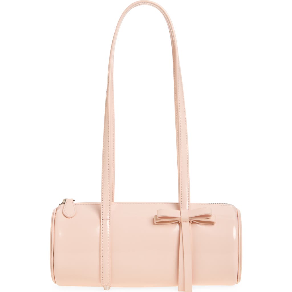Sandy Liang Pencil Case Leather Handbag In Pink