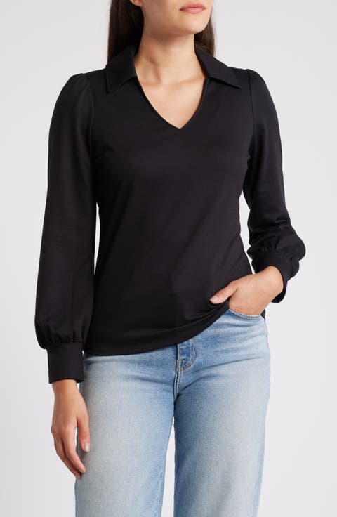 Long Sleeve Johnny Collar Polo