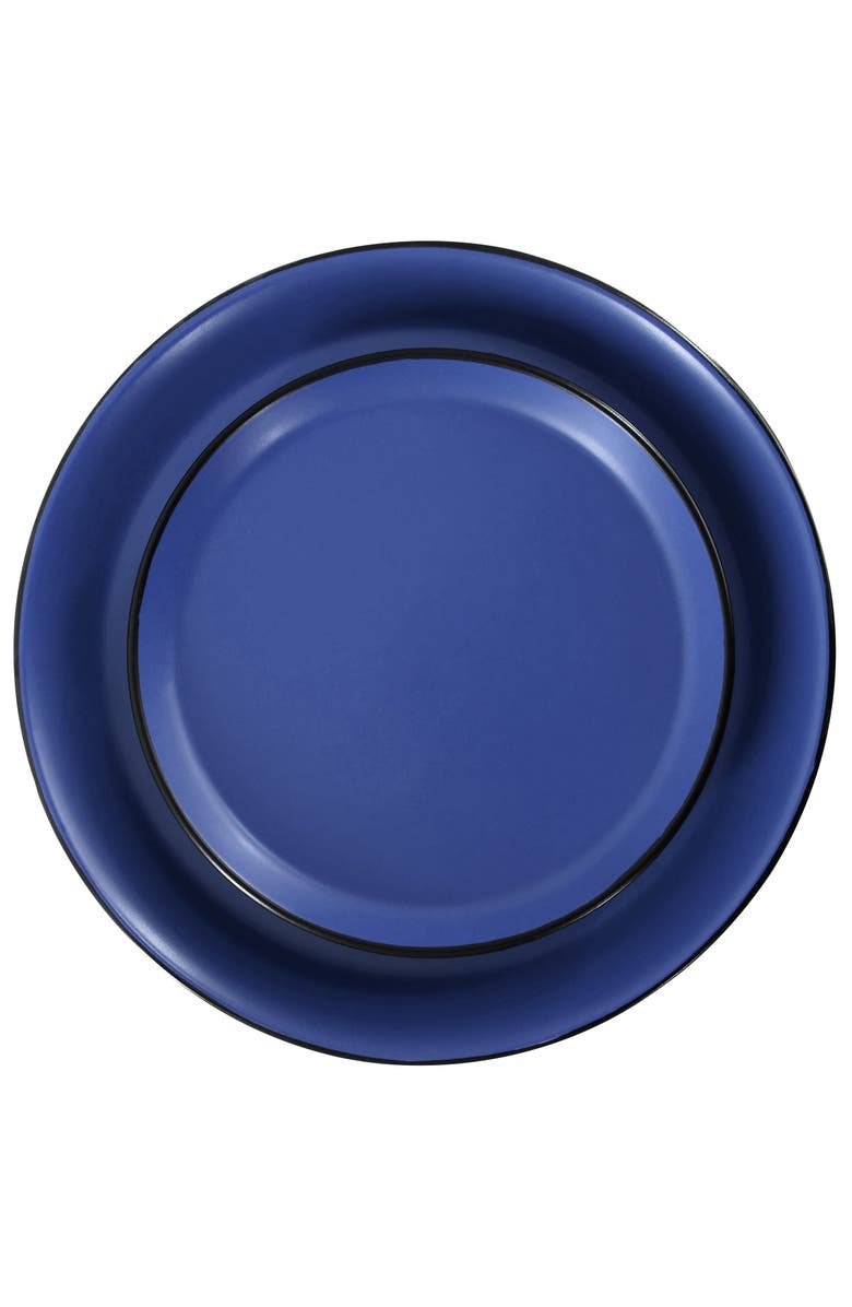 Elama Bacarra 16 Piece Stoneware Dinnerware Set, Alternate, color, Blue