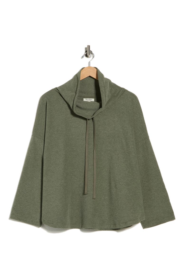 Funnel Neck Top, Alternate, color, HEATHER SAGE