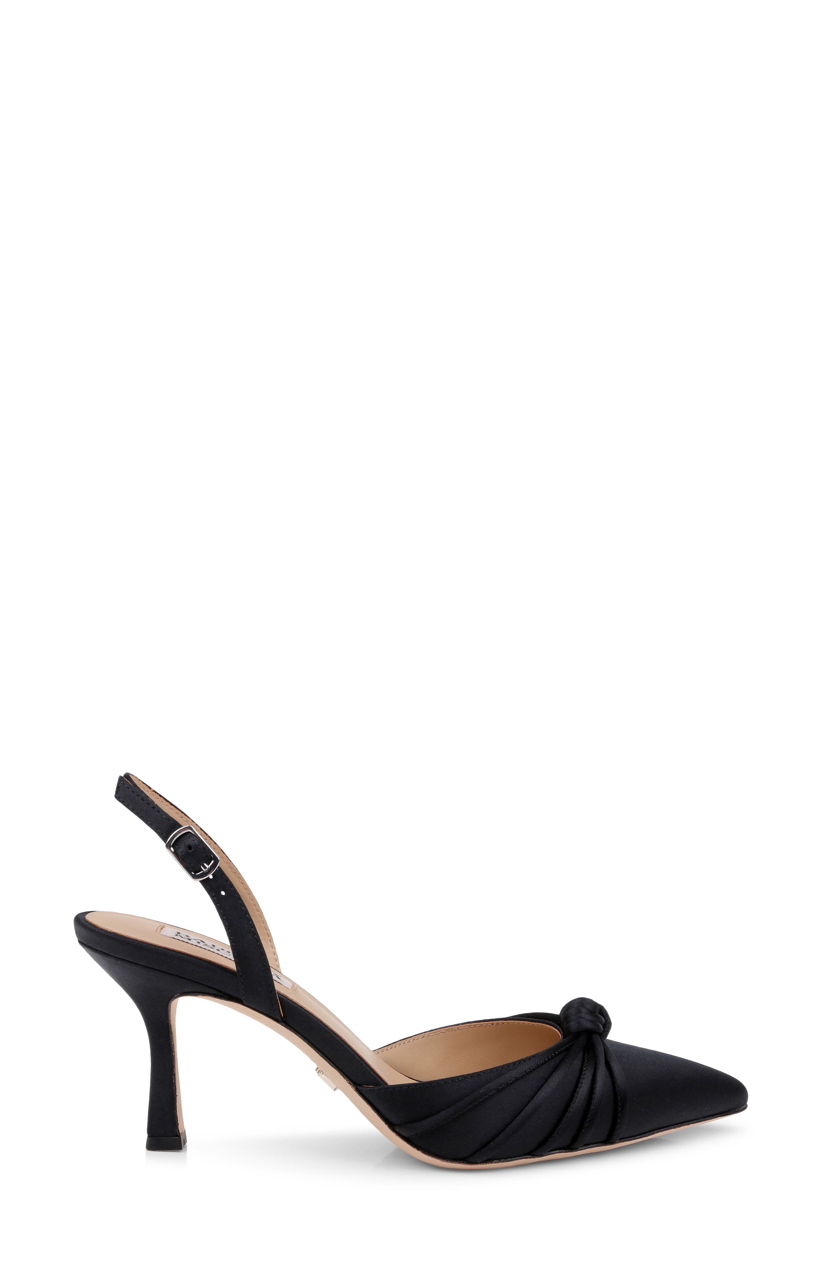 Badgley Mischka Collection Yena d'Orsay Pump, Alternate, color, Black Satin