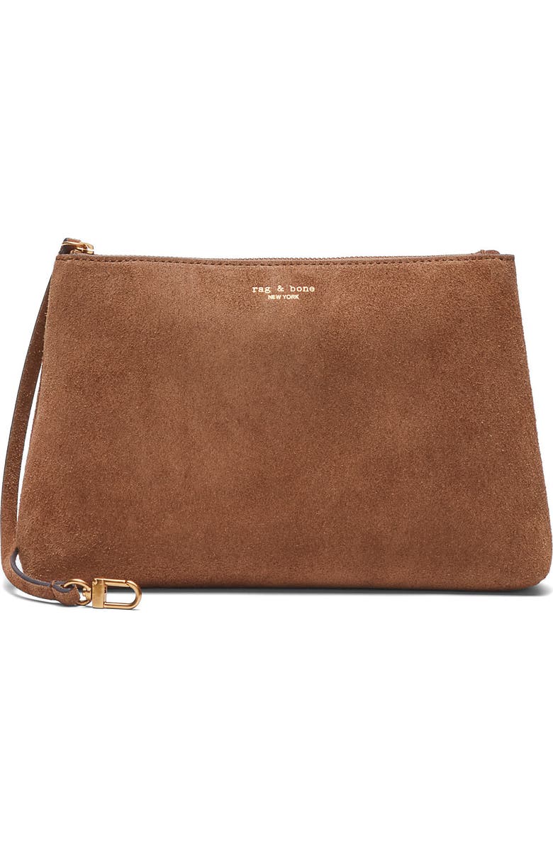 rag & bone Parker Suede Hobo Bag, Alternate, color, Golden Brown