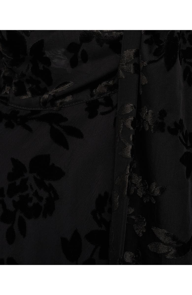 MANGO Floral Jacquard Minidress, Alternate, color, Black