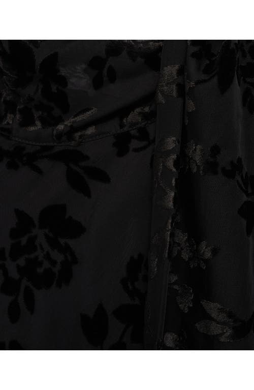 Mango Floral Jacquard Minidress In Black