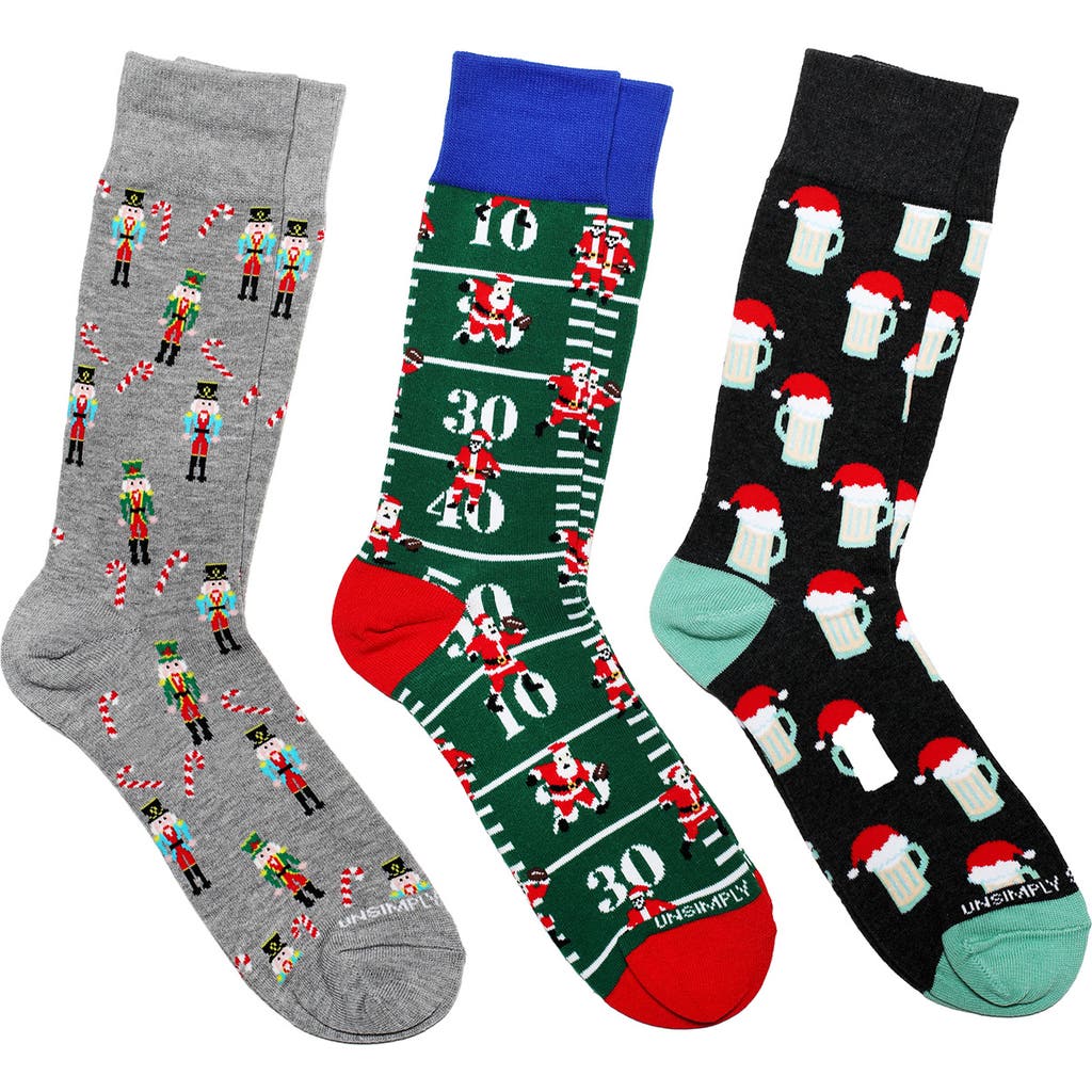 Unsimply Stitched Assorted 3-pack Of Crew Socks In Multi