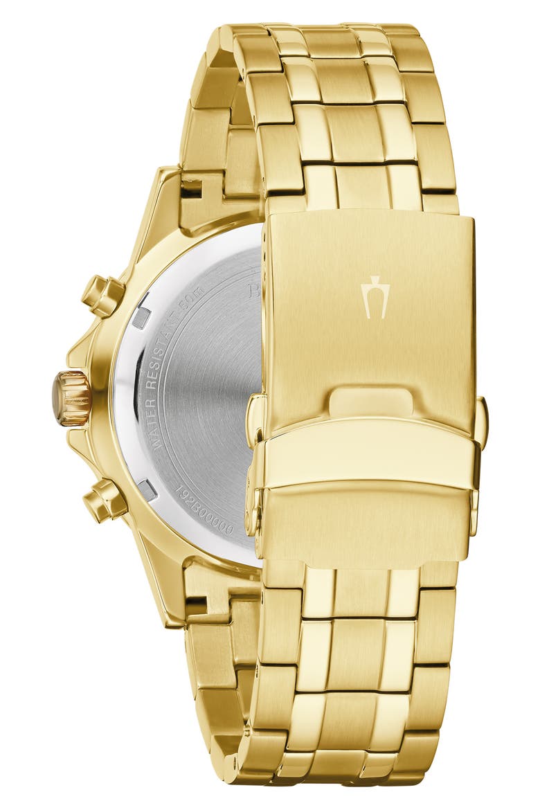 Multifunction Chronograph Quartz Bracelet Watch, 42mm, Alternate, color, GOLD