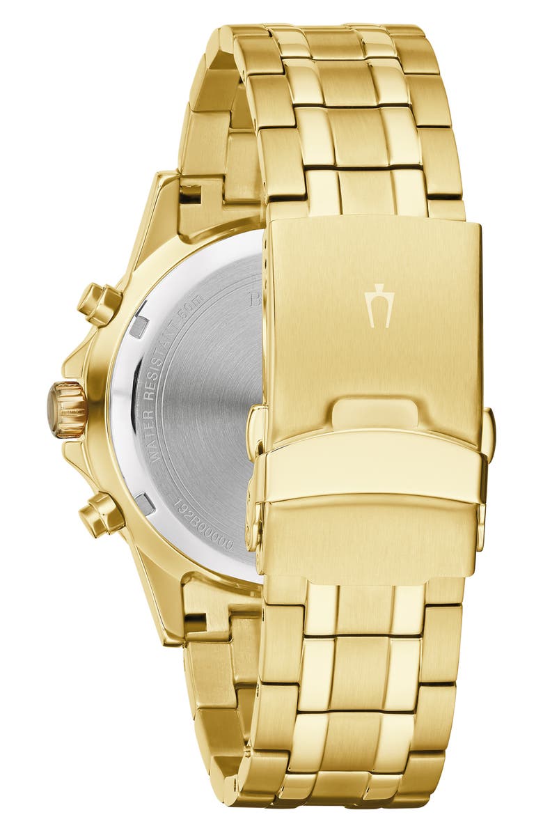 BULOVA Multifunction Chronograph Quartz Bracelet Watch, 42mm, Alternate, color,