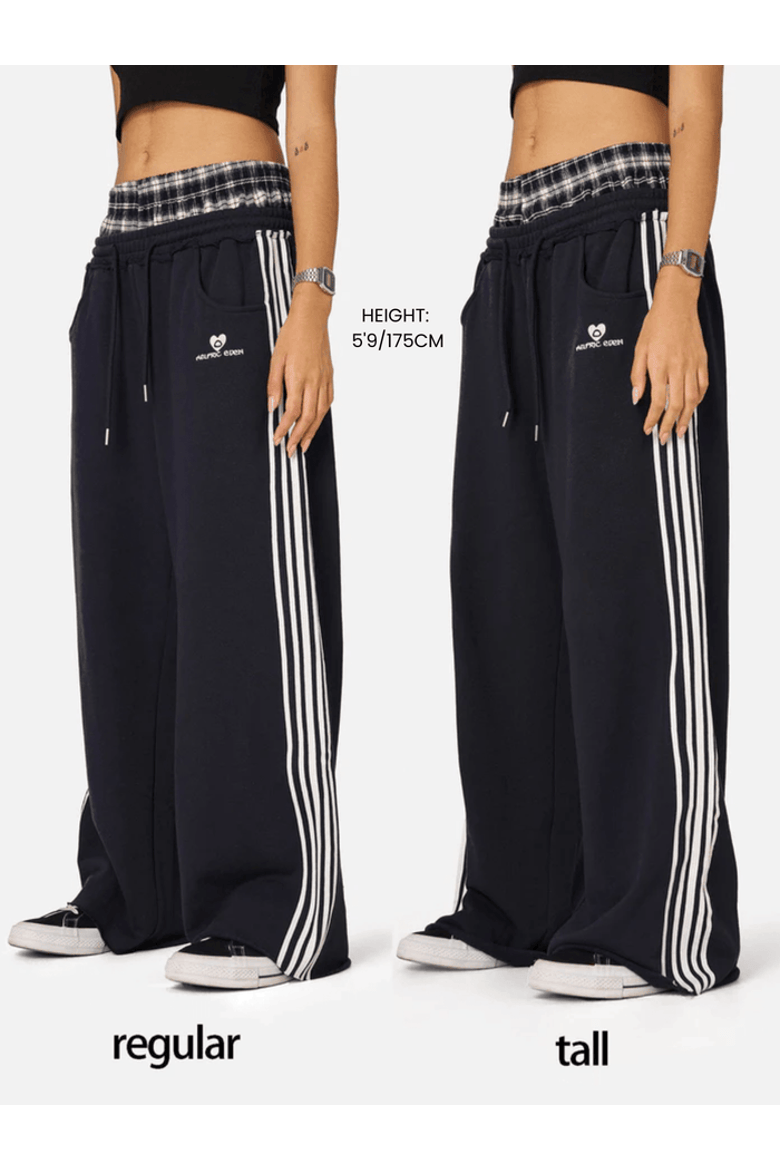 Double Waist Baggy Sweatpants, Alternate, color, Dark Blue