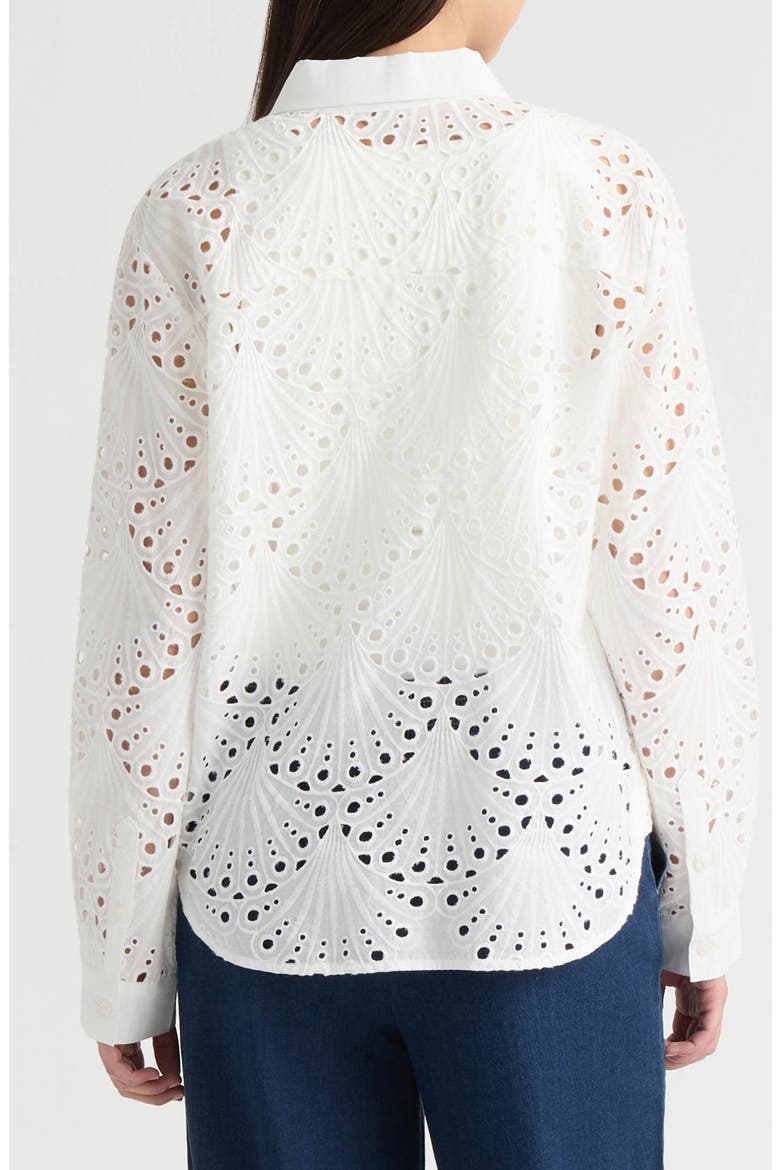 Eyelet Shirt, Alternate, color, WHITE