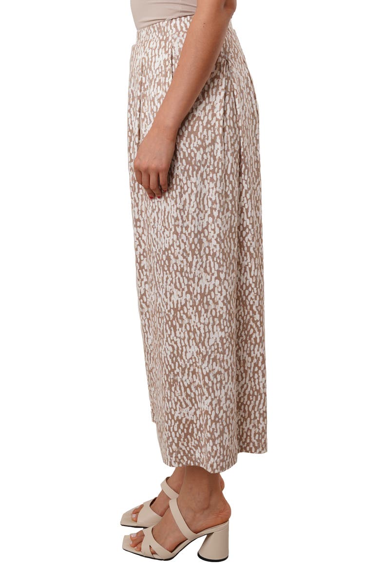 Pleated Pull-On Pants, Alternate, color, KALI PRINT TAUPE