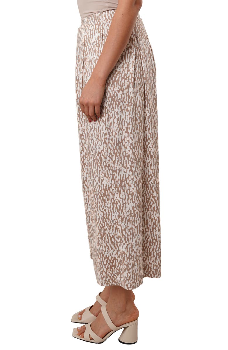 SUNNY LEIGH Pleated Pull-On Pants, Alternate, color, Kali Print Taupe