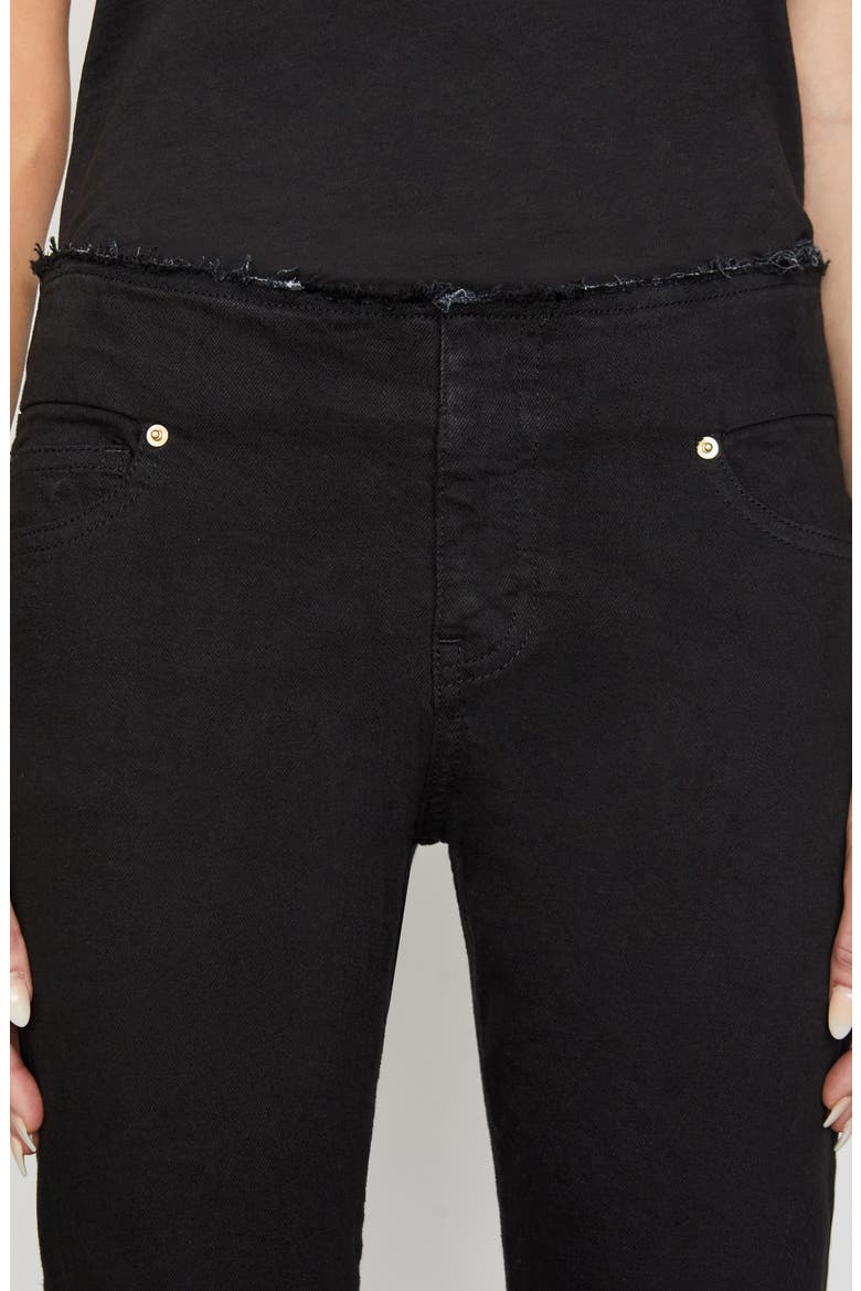 Le Pixie Cutoff Waist Slit Hem Mini Boot Jeans, Alternate, color, FILM NOIR