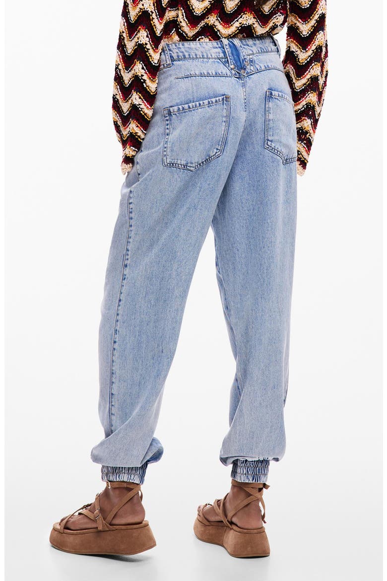 Ankle Cuff Straight Leg Jeans, Alternate, color, LIGHT BLUE