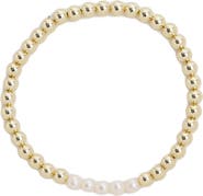 Argento Vivo Sterling Silver Cultured Pearl & Ball Bead Bracelet