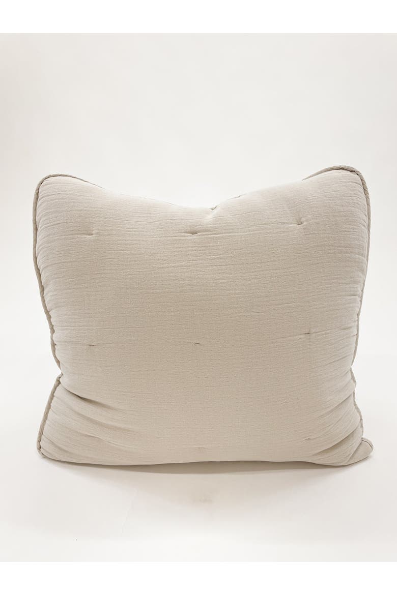 Easy Cotton Gauze Euro Pillow Cover Only, Alternate, color, Beige