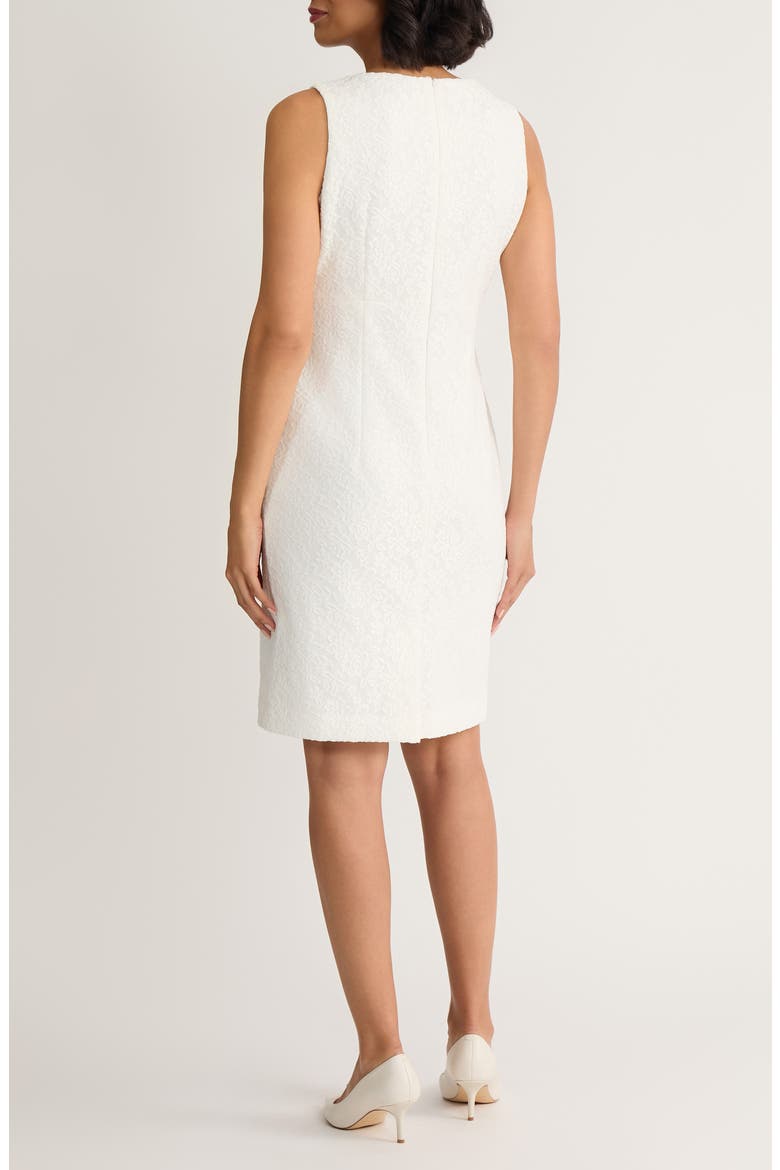 Empire Waist Lace Sheath Dress, Alternate, color, LILY WHITE