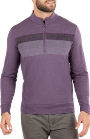 TravisMathew Pioneer Stretch Cotton Blend Half Zip Pullover