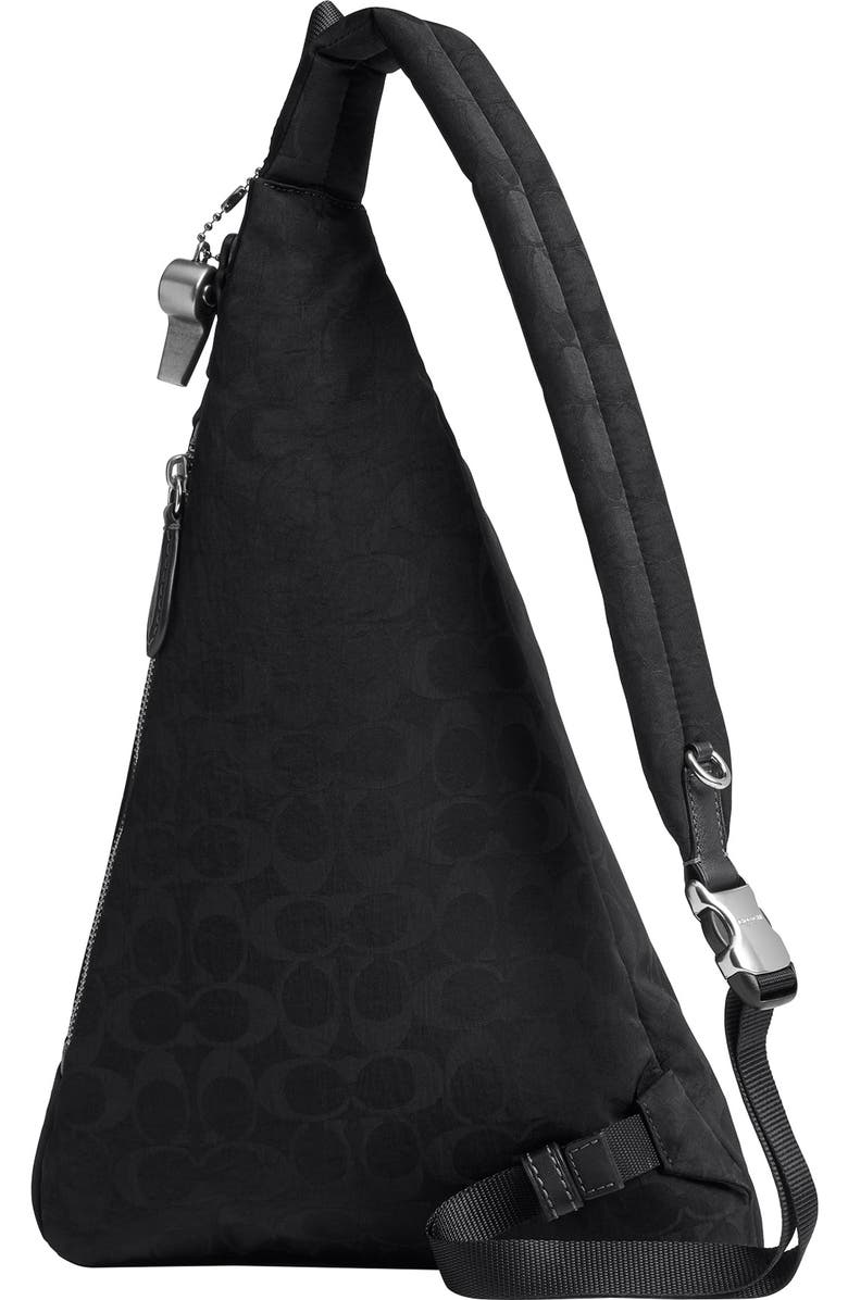 COACH Lachlan Sling in Signature Nylon, Alternate, color, Black