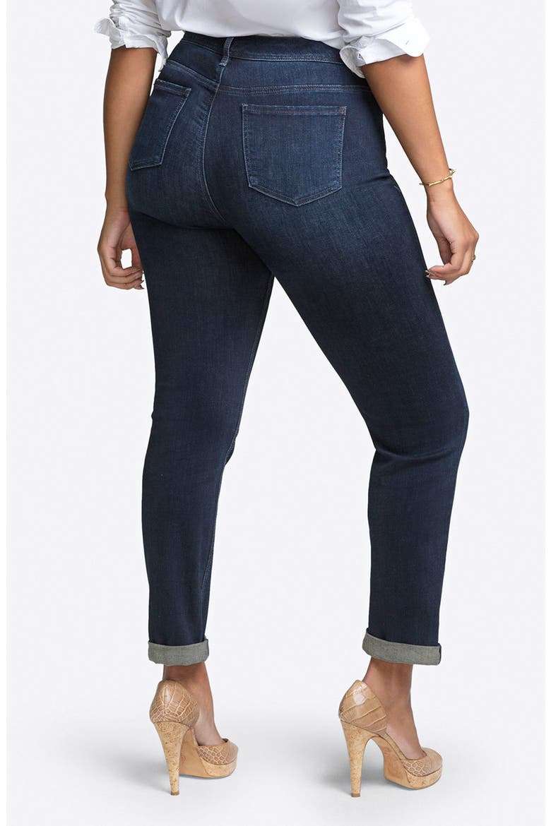 Rolled Slim Straight Leg Jeans, Alternate, color, TEMPEST