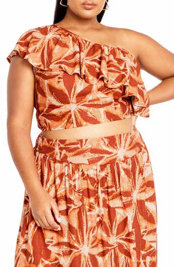 Runaway Ruffle One-Shoulder Crop Top
