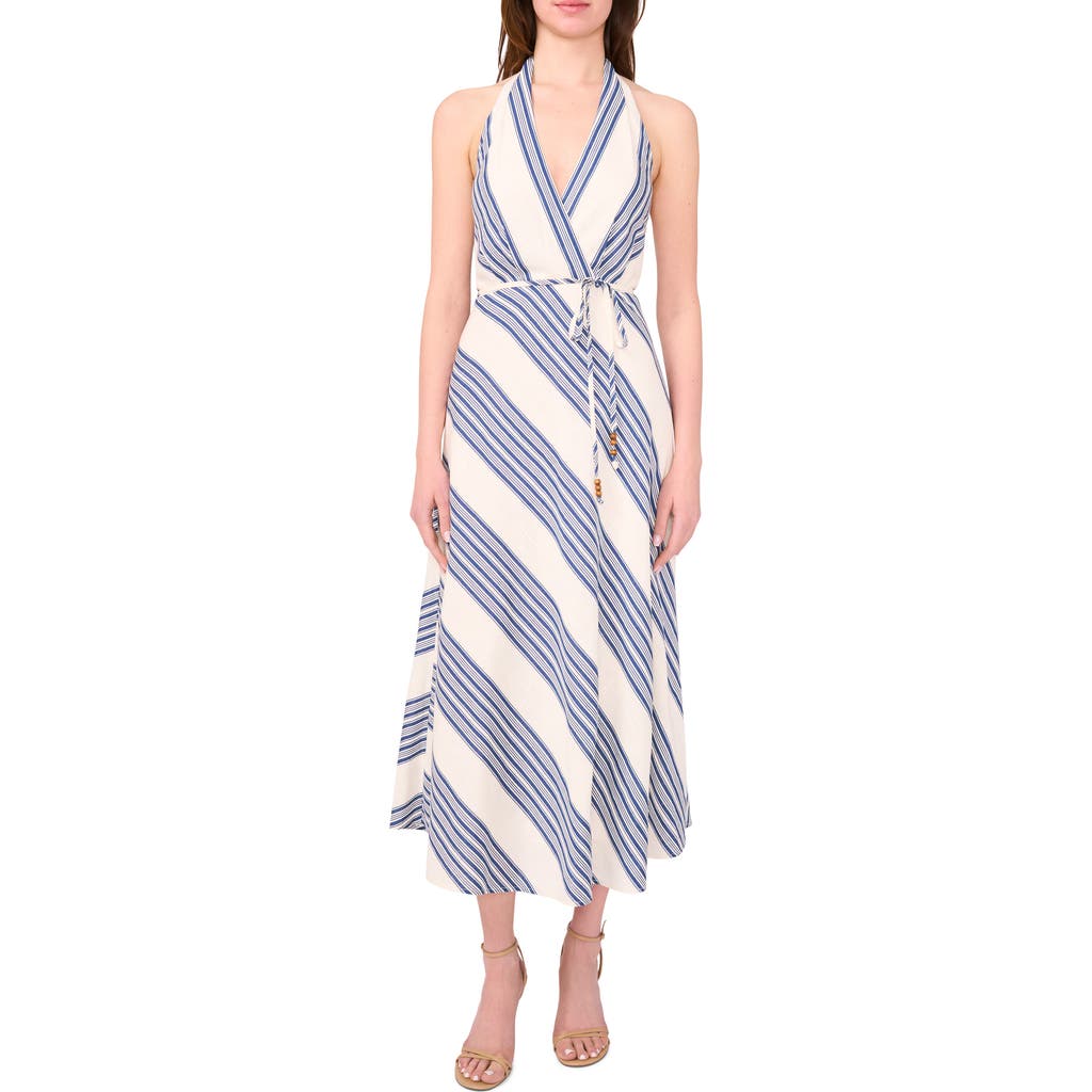 Halogenr Halogen(r) Halter Faux Wrap Midi Dress
