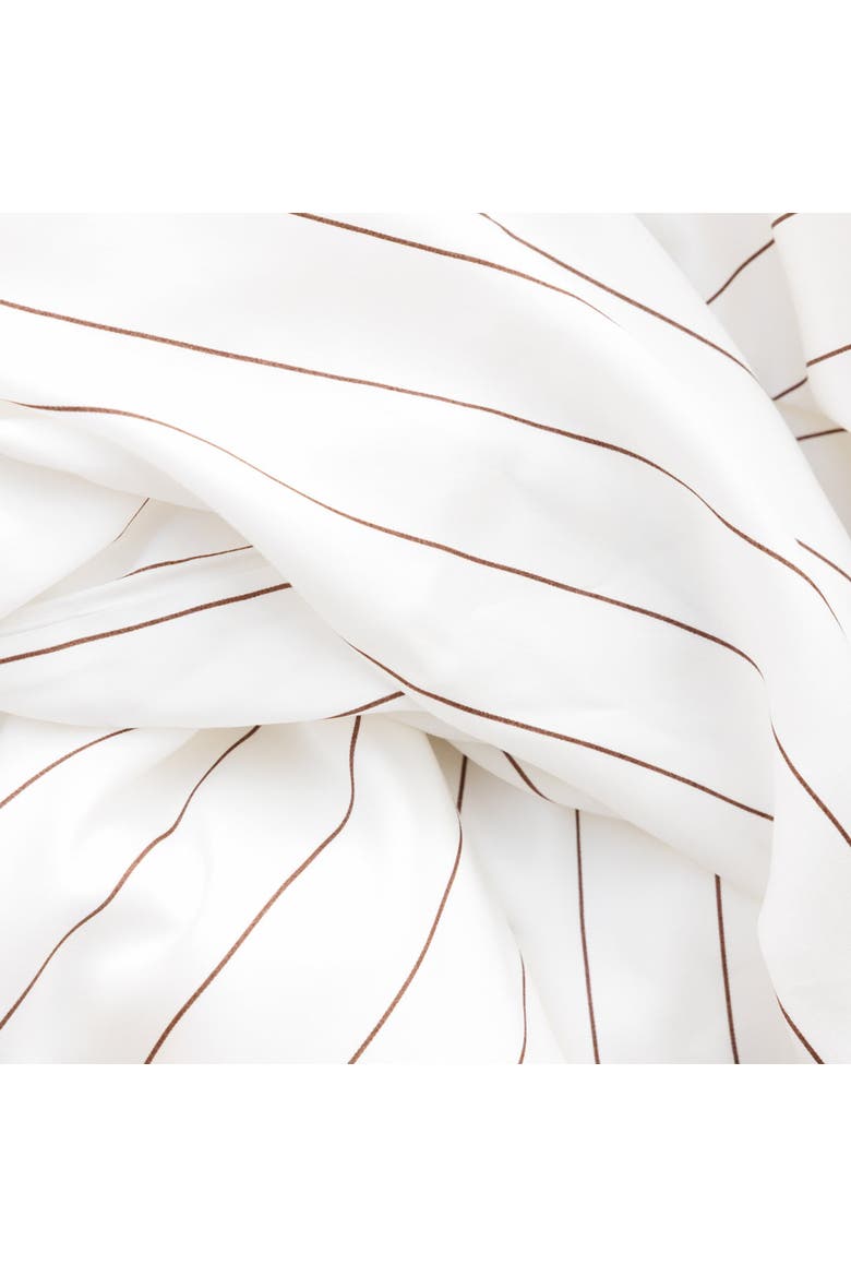Organic Natural Striped Duvet Cover Set, Alternate, color, Espresso Stripe