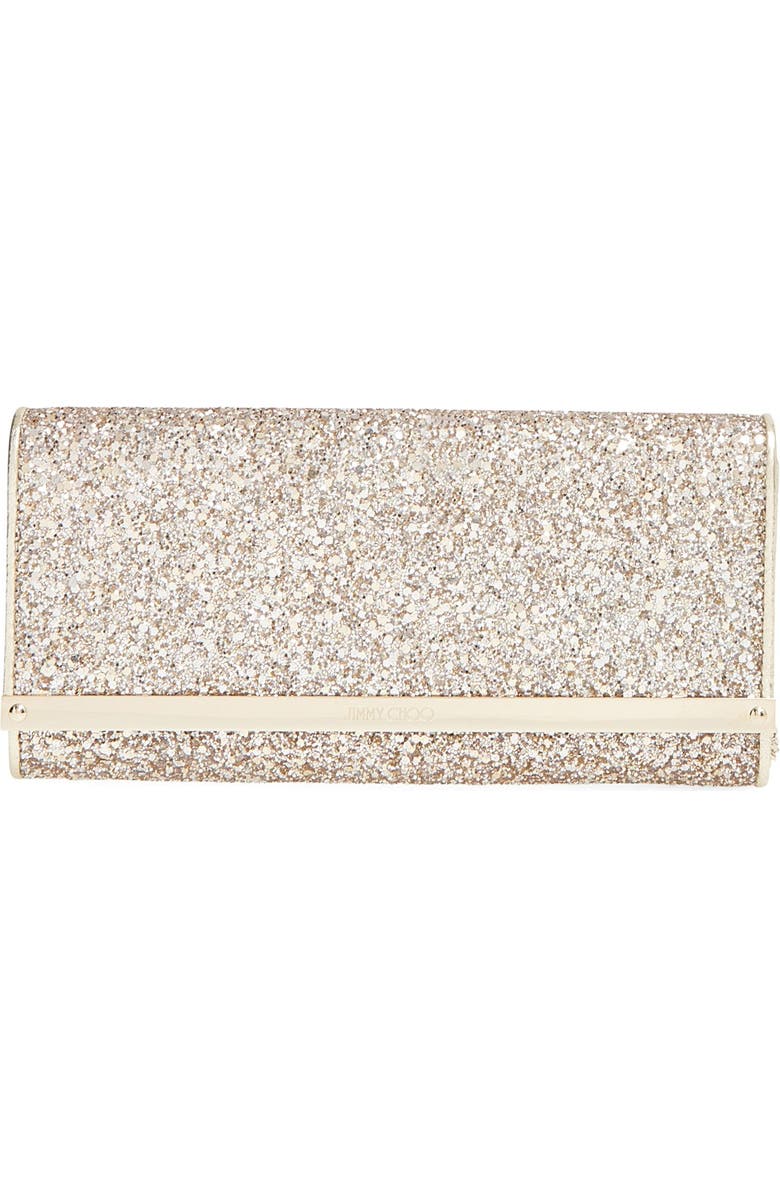 Jimmy Choo 'Milla' Glitter Clutch, Main, color,