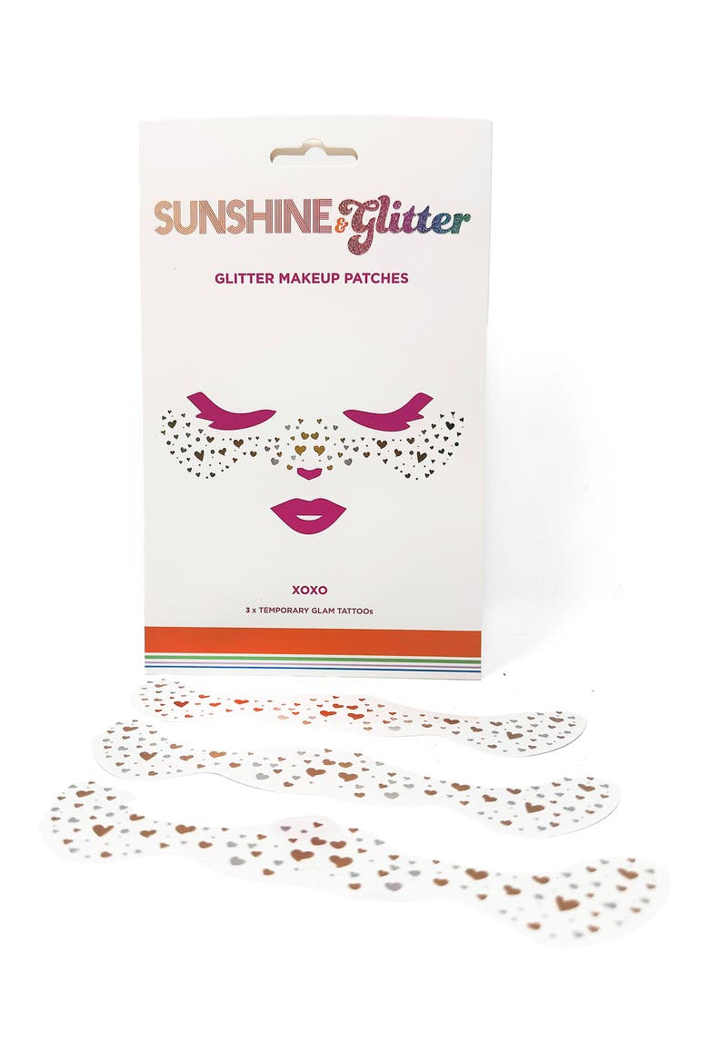 Kids' XOXO Temporary Tattoos, Main, color, GOLD