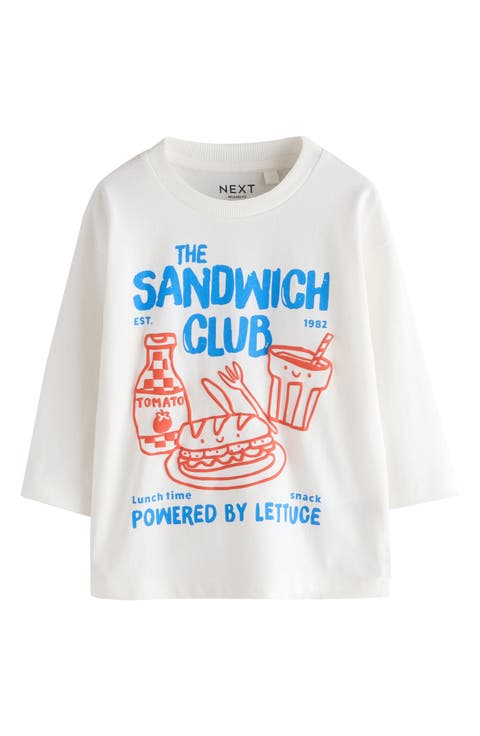 Kids' The Sandwich Club Long Sleeve Cotton Graphic T-Shirt